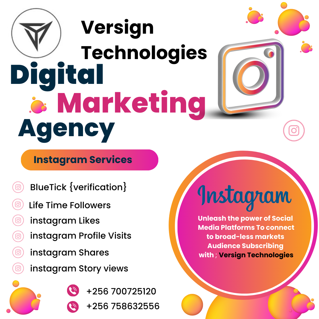 Pink Yellow Modern Digital Marketing Instagram Post